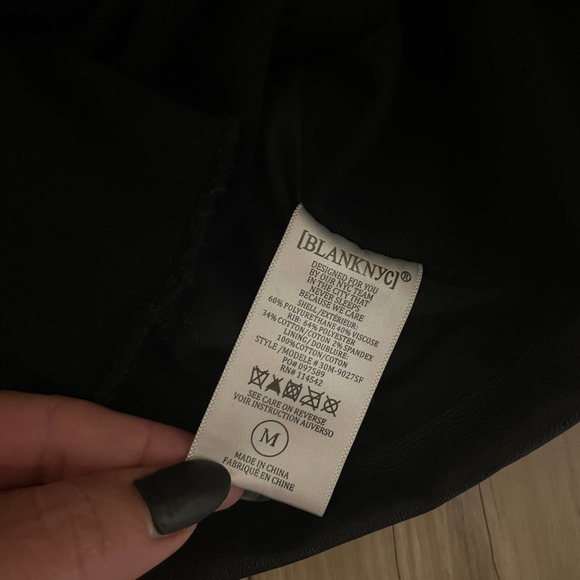 NFS BlankNYC Draped Faux Leather Zipper Front Asymmetrical Jacket Coat Size M - Picture 9 of 9